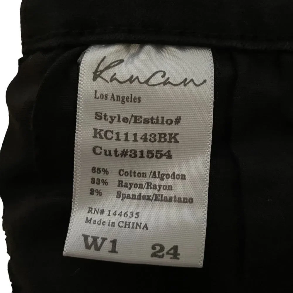 KanCan ~ Black Denim Cut off Shorts ~ size 24 - Picture 6 of 9